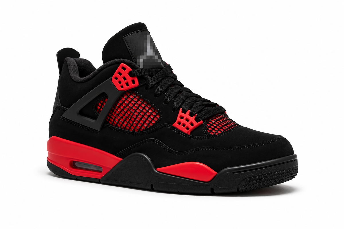 Black & Red Court Elite – tenis high top de baloncesto negro y rojo | Belivstyle (vista 2)