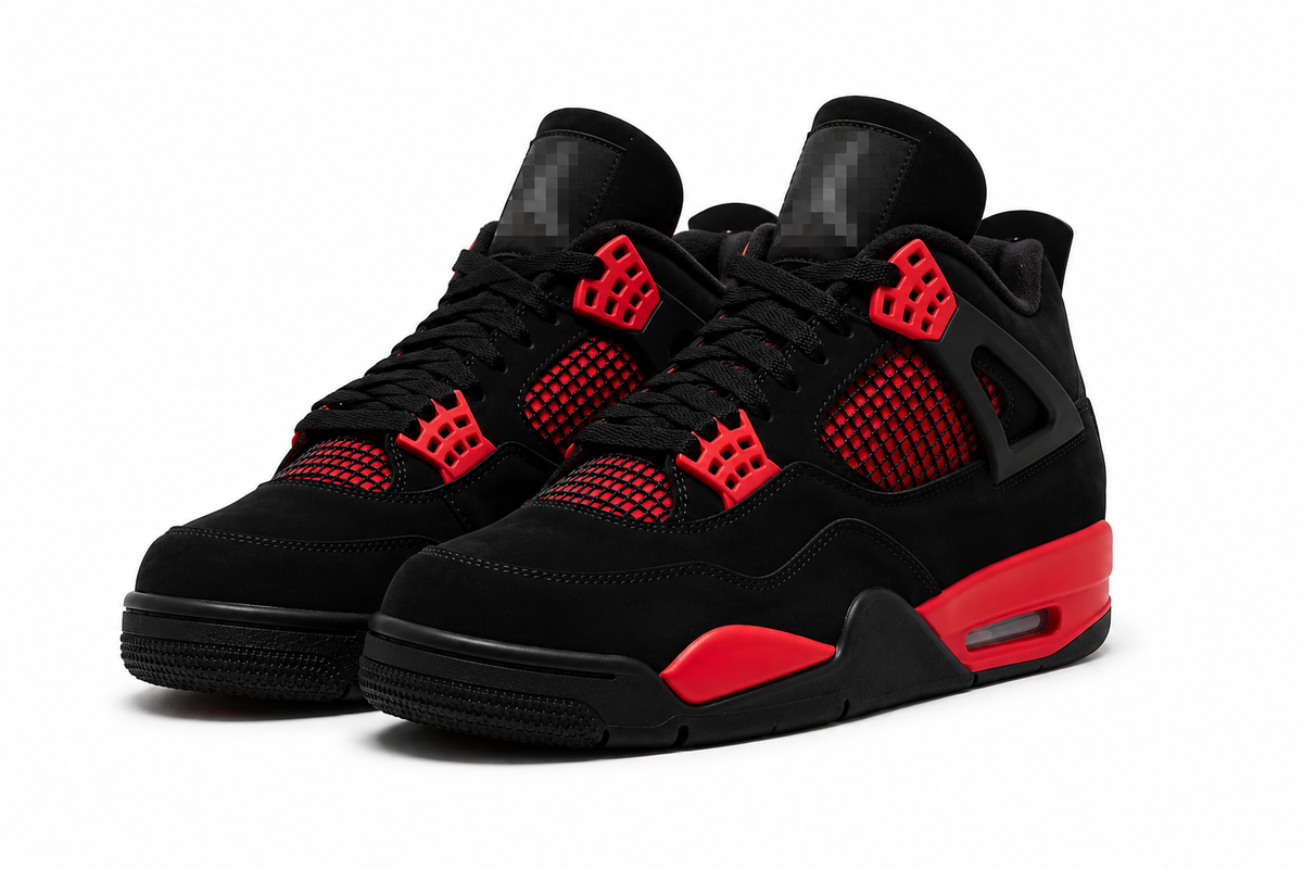 Black & Red Court Elite – tenis high top de baloncesto negro y rojo | Belivstyle (vista 1)